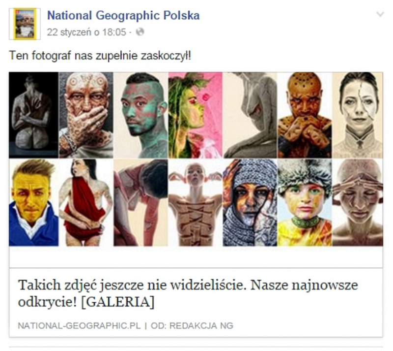 wyróżnienie za fotografie artystyczna w National Geographic