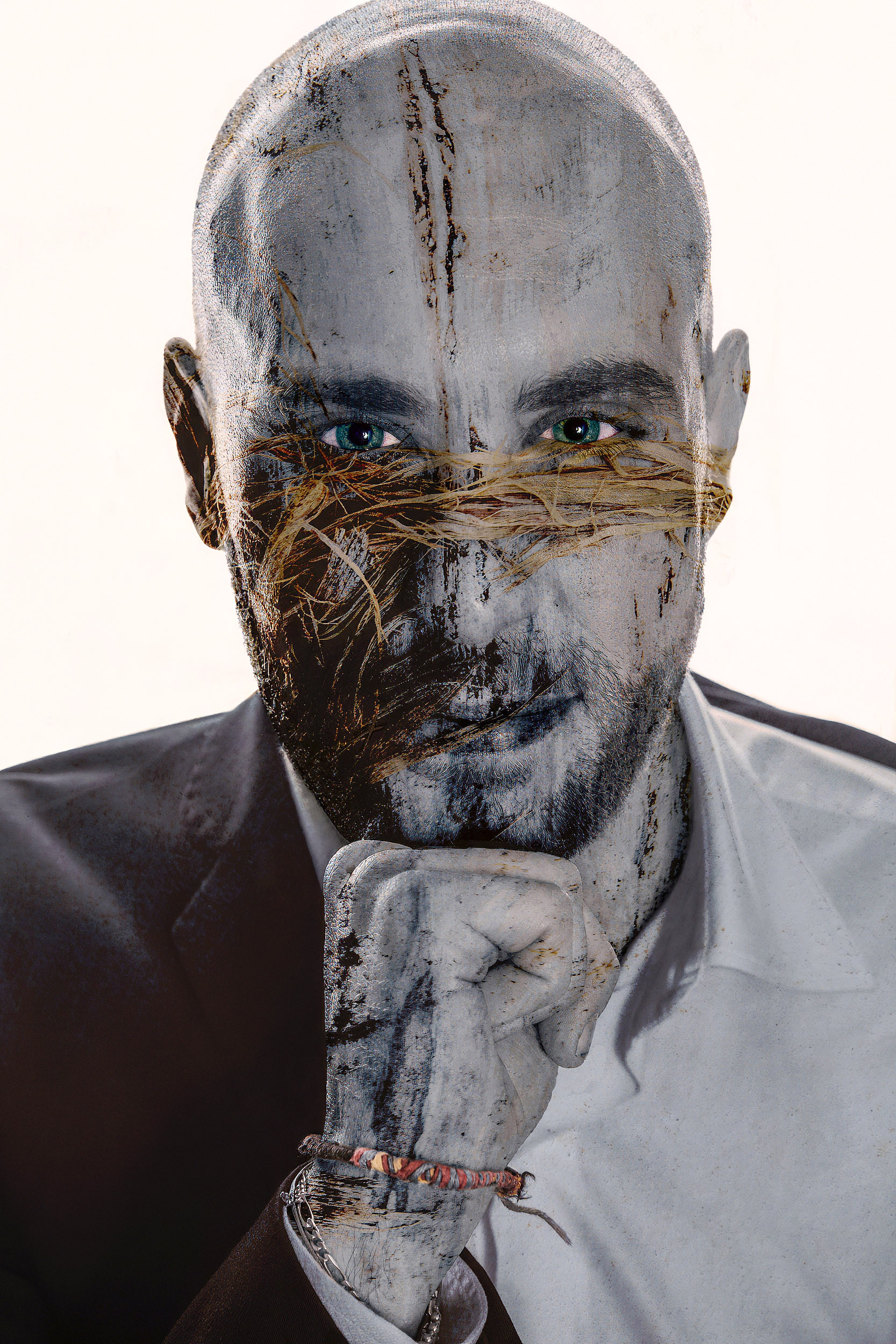 fotoobraz portret męski fotografia artystyczna efekt obrazu blejtram