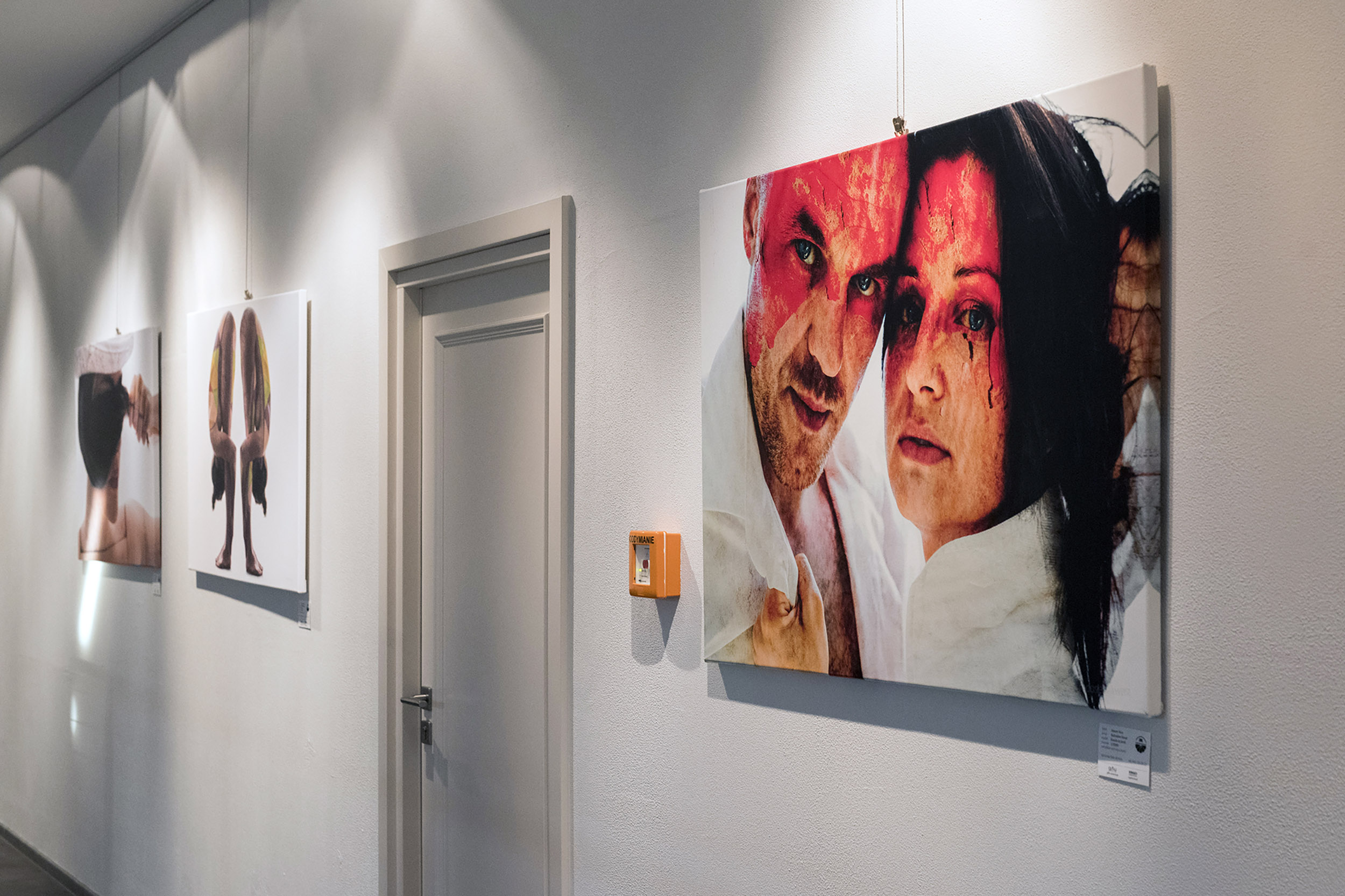 wystawa portretów artystycznych fotoobrazy na ścianach galerii