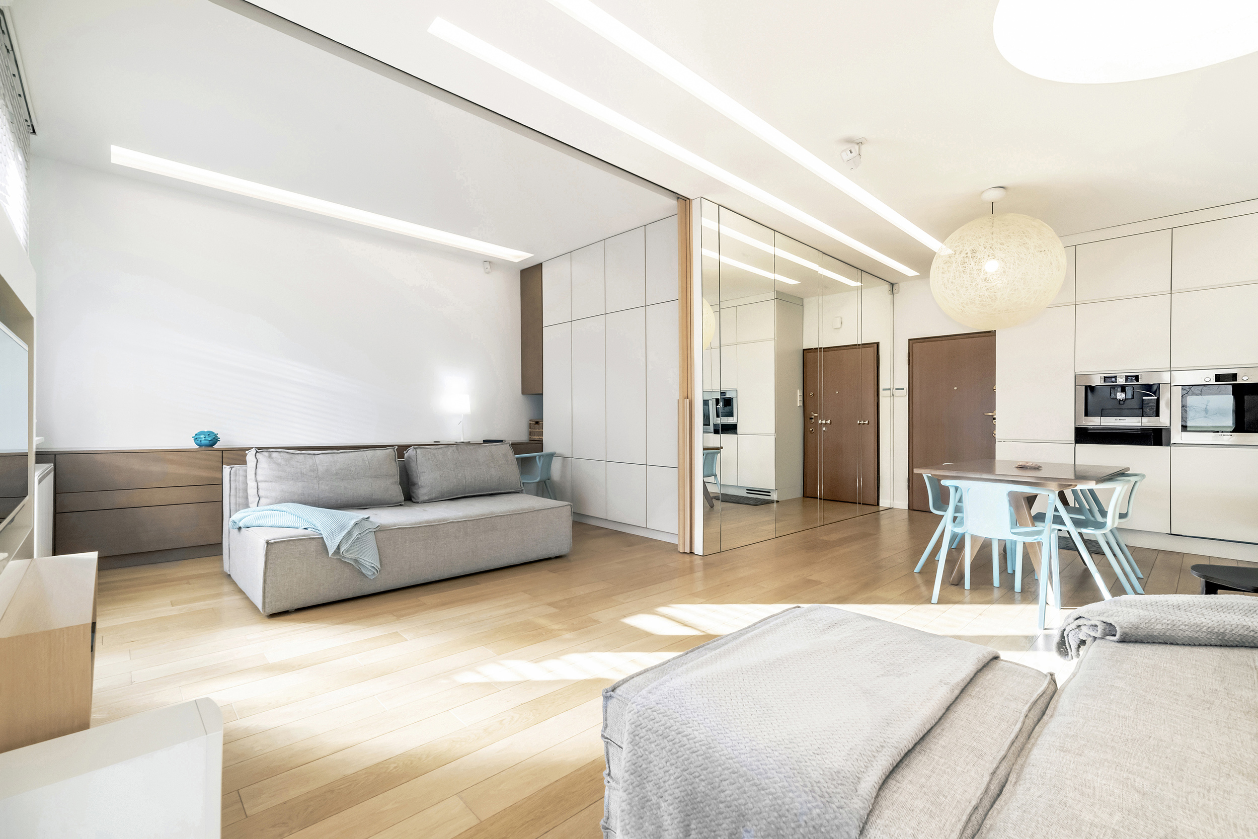 zdjęcia wnętrz apartament na wynajem jasne nowoczesne wnętrze